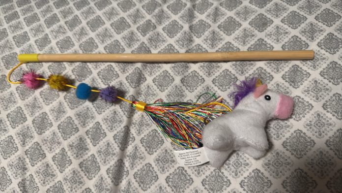 zippystick unicorn interactive cat teaser wand for cats